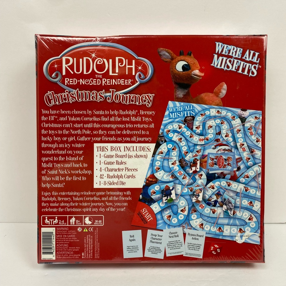 BOARD GAME RUDOLPH THE REDNOSE REINDEER MISFITS CHRISTMAS FUN BRAND NEW - Picture 2 of 2